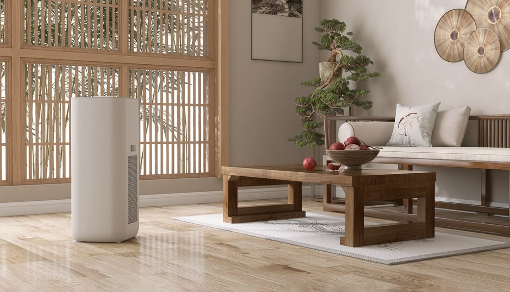 white modern design air purifier dehumidifier - Tips to Tackle Home Humidity Effectively